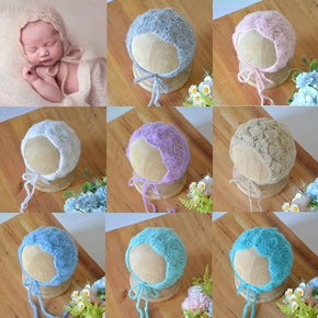 ❤️Newborn Photography Props Accessories Mohair Hat Baby Knit Crochet Cap Studio Infant Photo Prop Fotografia