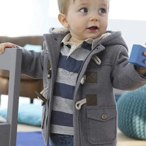 Baby Boy's Girls Kids Jacket Hooded Fleece Autumn Winter Outerwear Coat