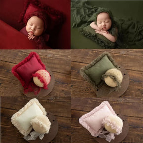 Baby Hat Newborn Photography Props Lace Hat Pillow Baby Girl Headwear  Photography Accessories